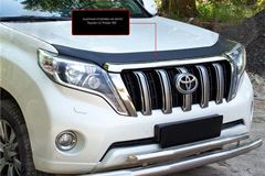 Спойлер на капот ПОД ПОКРАСКУ без скотча для Toyota LC Prado 150 2013-2017